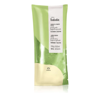 Refil Sabonete Líquido Corporal Natura Tododia Alecrim E Sálvia 300ml